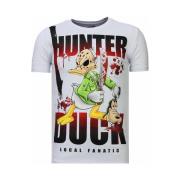 T-shirt Korte Mouw Local Fanatic Hunter Duck Rhinestone