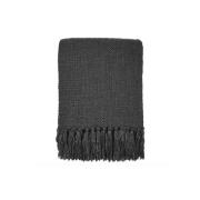 Plaids, deken Malagoon Anthracite grey solid throw (NEW)