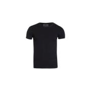 T-shirt Garage Stretch Basic Zwart V-Hals