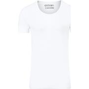 T-shirt Garage Stretch Basic Wit Diepe O-Hals