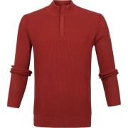 Sweater Suitable George Pullover Half Zip Roest