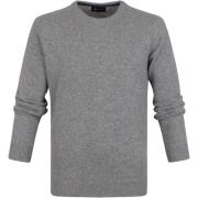 Sweater Suitable Lamswol Trui O-Hals Grijs