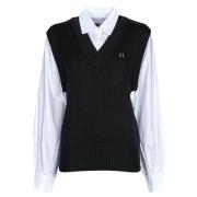 Trui Karl Lagerfeld KNIT VEST W/ POPLIN SHIRT