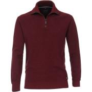 Sweater Casa Moda Halfzip Trui Bordeaux