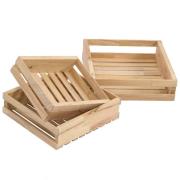 Manden en dozen Furniteam Design Massief Houten Wandrekken, Set van Dr...