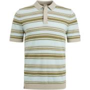 T-shirt Cast Iron Poloshirt Bouclé Lichtblauw