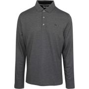 T-shirt Brax Longsleeve Polo Melange Zwart