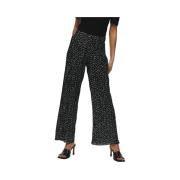 Broek Only Elema Pleated Trousers - Black Mini Flower