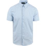 Overhemd Lange Mouw Suitable Short Sleeve Overhemd Print Blauw