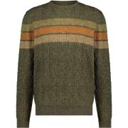Sweater State Of Art Trui Strepen Groen Melange