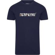 T-shirt Korte Mouw Subprime Shirt Flower Navy