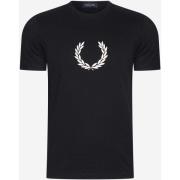 T-shirt Fred Perry Flocked laurel wreath graphic tee