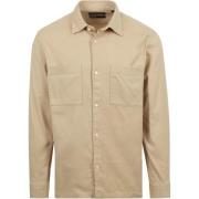 Overhemd Lange Mouw Marc O'Polo Overhemd Twill Flanel Beige