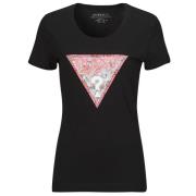 T-shirt Korte Mouw Guess RN SATIN TRIANGLE