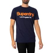 T-shirt Korte Mouw Superdry Klassiek gewassen T-shirt met Core-logo