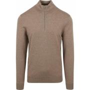 Sweater Profuomo Half Zip Pullover Luxury Beige