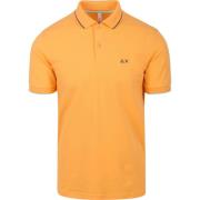 T-shirt Sun68 Poloshirt Small Stripe Collar Oranje