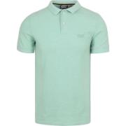 T-shirt Superdry Piqué Poloshirt Melange Lichtgroen