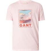 T-shirt Korte Mouw Gant Gewassen grafisch T-shirt