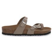 Teenslippers Birkenstock MAYARI GREY TAUPE CALZ N