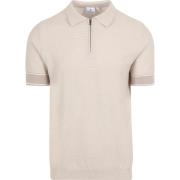 T-shirt Blue Industry Knitted Poloshirt Structuur Beige