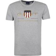 T-shirt Gant T-shirt Logo Grijs