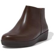 Enkellaarzen FitFlop SUMI LEATHER ANKLE BOOTS CHOCOLATE BROWN