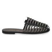 Sandalen S.piero BLACK LEATHER STRASS