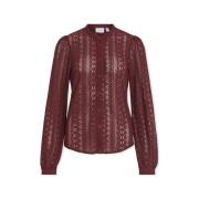 Blouse Vila Noos Chikka Lace Shirt L/S - Cabernet