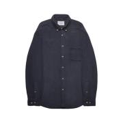 Overhemd Lange Mouw Portuguese Flannel Lobo Shirt - Navy