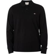 Polo Shirt Lange Mouw Gant Regular Shield Piqué Poloshirt Met Lange Mo...