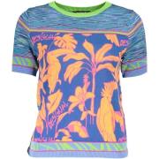 Sweater Desigual gebreide trui met tropische print voor dames