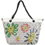 Handtas Desigual Smile Shopper Tas - Wit