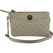 Handtas Versace La Medusa gewatteerde leren crossbody tas wit