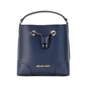 Handtas MICHAEL Michael Kors Jet Set Ketting Leren Bucket Bag - Navy