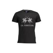 T-shirt La Martina Katoenen T-shirt met ronde hals en print