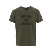 T-shirt Emporio Armani Beach Woven Logo T-Shirt - Military Green