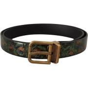 Riem D&amp;G Peacock Print Leren Riem