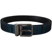 Riem D&amp;G Blauwe Omkeerbare Riem met DG-patroon