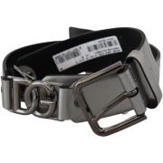 Riem D&amp;G Lederen DG Logo Metalen Gesp Riem