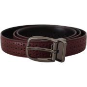 Riem D&amp;G Omkeerbare Leren Riem - Bourgondie