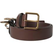 Riem D&amp;G Bruine Leren Riem met Gouden Gesp