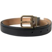 Riem D&amp;G Leren Riem voor Heren Zwart