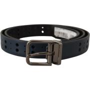 Riem D&amp;G Geperforeerde Leren Riem Blauw