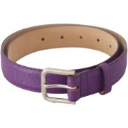 Riem D&amp;G Kalfsleer Logo Gegraveerde Gesp Riem