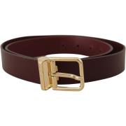 Riem D&amp;G Leren Riem voor Heren - Bourgondie