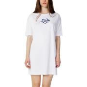 Jurk Love Moschino Dames Hart Logo T-Shirt Jurk Wit