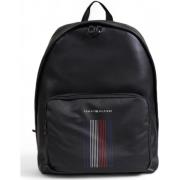 Tas Tommy Hilfiger Zwarte rugzak met bedrukte ritssluiting