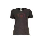 T-shirt Korte Mouw Desigual T-shirt met korte mouwen en strass-logo de...