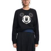 Overhemd Desigual Mickey Mouse Sweatshirt met kralen zwart